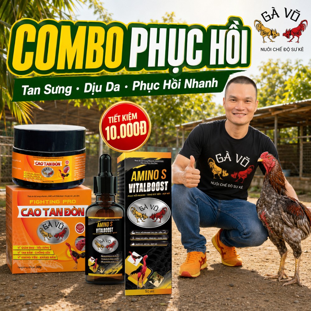 Combo Phục Hồi Gà Võ - Cao Tan Đòn và Vitalboost cùng Anh Võ