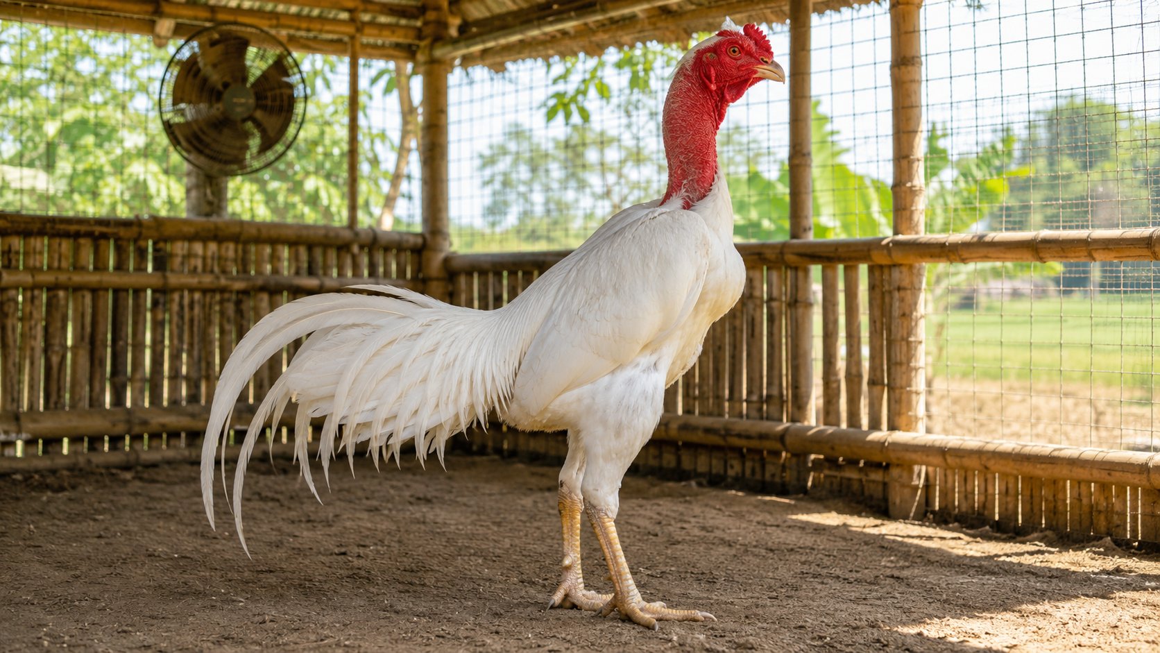 Chuồng gà thông thoáng, đặt máng nước nơi râm mát giúp gà đủ nước sạch mùa nóng