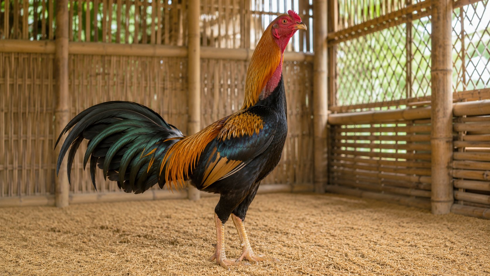 gà nòi khỏe uống đủ nước trong chuồng thoáng mát sạch sẽ