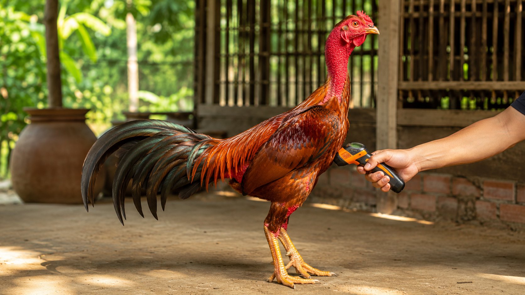 theo dõi sức khỏe định kỳ để phát hiện sớm dấu hiệu bất thường ở gà bị teo cổ