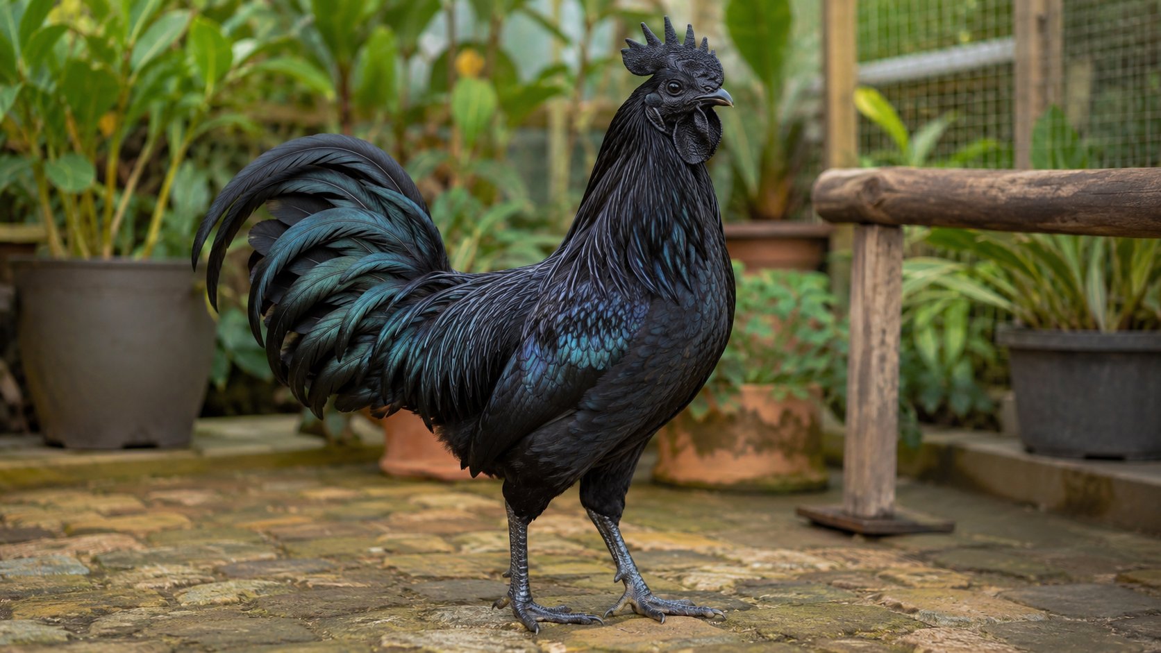 Cách nuôi gà Ayam Cemani làm cảnh khỏe, đẹp