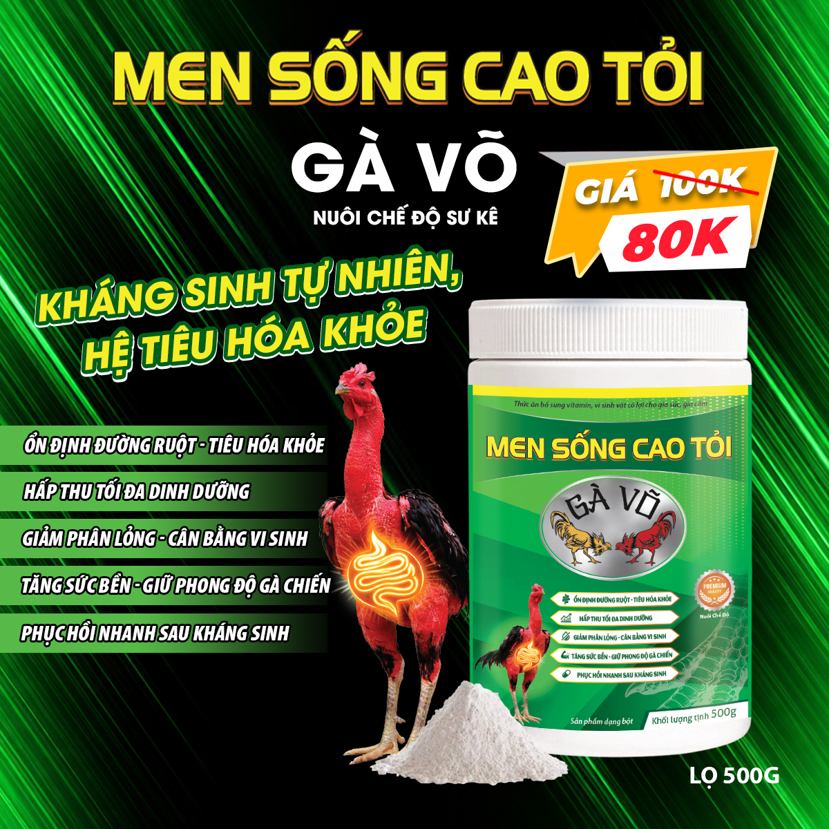 Men Sống Cao Tỏi Gà Võ – Kháng Sinh Tự Nhiên, Hệ Tiêu Hóa Khỏe
