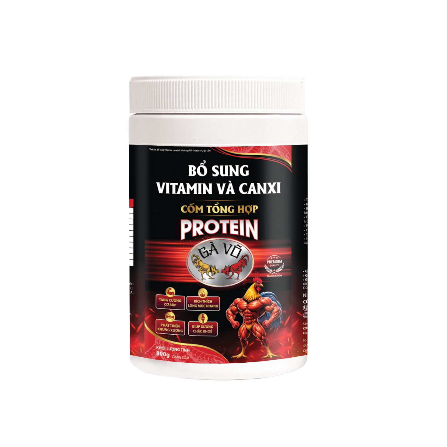 Cốm Tổng Hợp Protein Gà Võ - bổ sung đạm khoáng biotin cho gà tre gà cảnh lên lông mượt